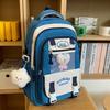 College Wind Schoolbag Female Junior High School Students Cute Transparent Pain Bag Large Capacity Computer Backpack Light Student Tide Backpack.