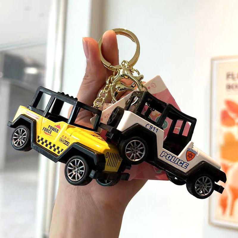 Mini Cartoon Jeep Keychain Adorable And Colorful Car Key Accessory For Gifts
