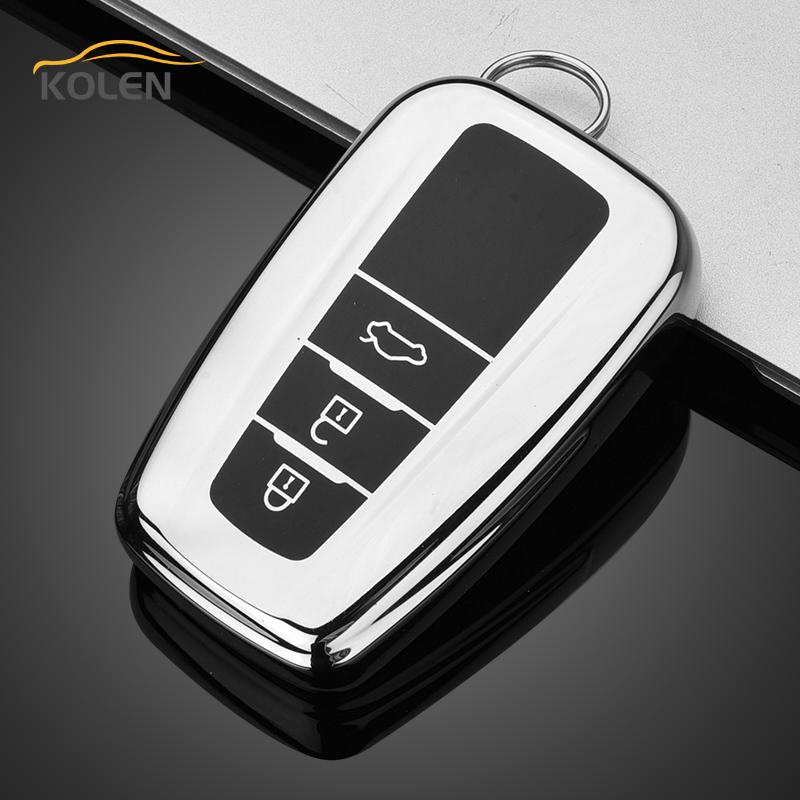 Soft TPU Car Remote Key Case Cover Shell Fob For Toyota Prius CHR C-HR Camry Corolla RAV4 Avalon Land Cruiser Prodo Accessories