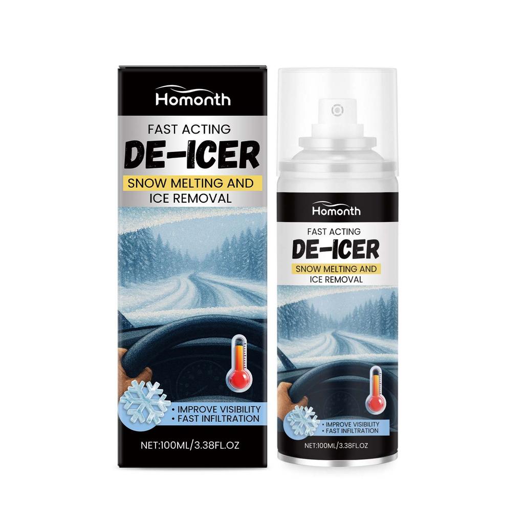 Auto-Enteiser Spray, Schnelles Schmelzen von Eis für Windschutzscheibe & Fenster, Schnee-Enteiser
