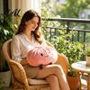 Warm Home Decor Accents Cute Dumpling Plush Pillow Funny Bun Stuffed Animal Toy Soft PP Cotton Fluffy Filling Filled Decorative Food Cushion