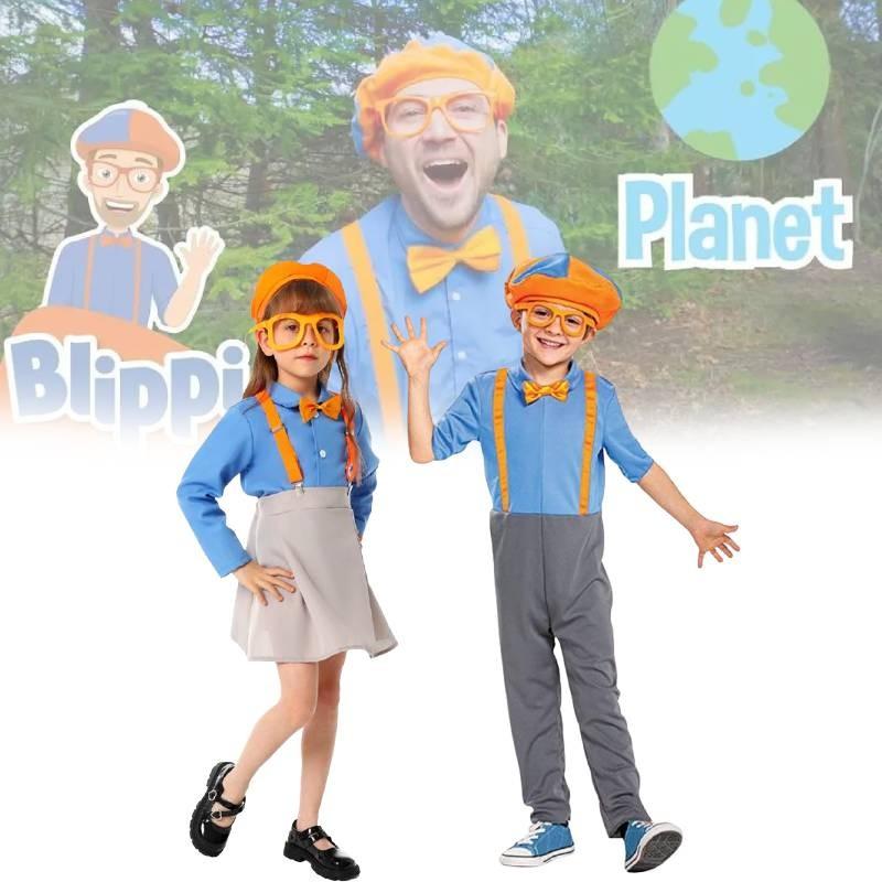 Blippi Childrens Costume For World Book Week Party With Polyester Fabric For Kids 3 To 8 Years