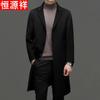 Men's 100% Wool Double-faced Long Coat