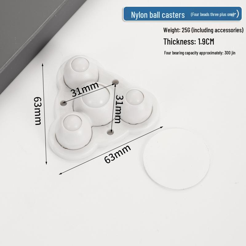 Cicha Samoprzylepna Podstawa Mobilna: Uniwersalne kółko bez wiercenia z pogrubionym łożyskiem kulkowym do użytku domowego