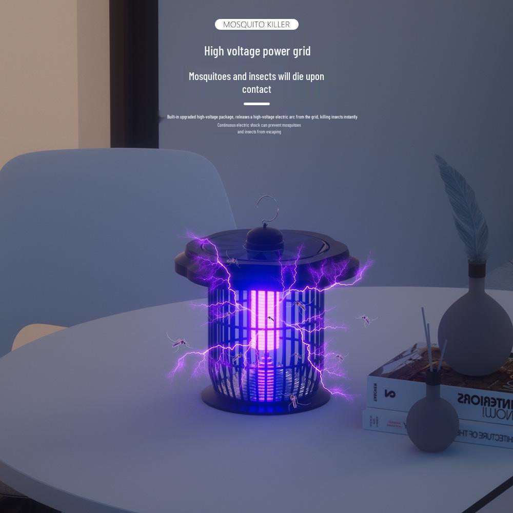 Solar Waterproof Outdoor Mosquito Killer Lamp – Electric Fly Catcher and Insect Repellent for Home and Garden Use