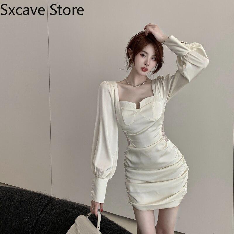 Kop Billigt Online Y2k Mini Dresses Women Casual One Piece Dress Korean Fashion Office Lady 21 Winter Puff Sleeve Solid Elegant Party Dress Chic Till Ett Lagt Pris Pa Joom Butik