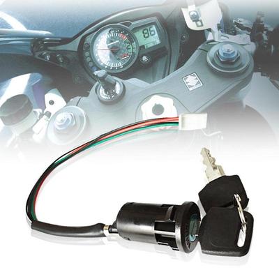 Universal Electric Lock Motorbike Accessories 4 Wires Motorcycle Start Ignition Switch with Key for Quad Honda for Yamaha Suzuki