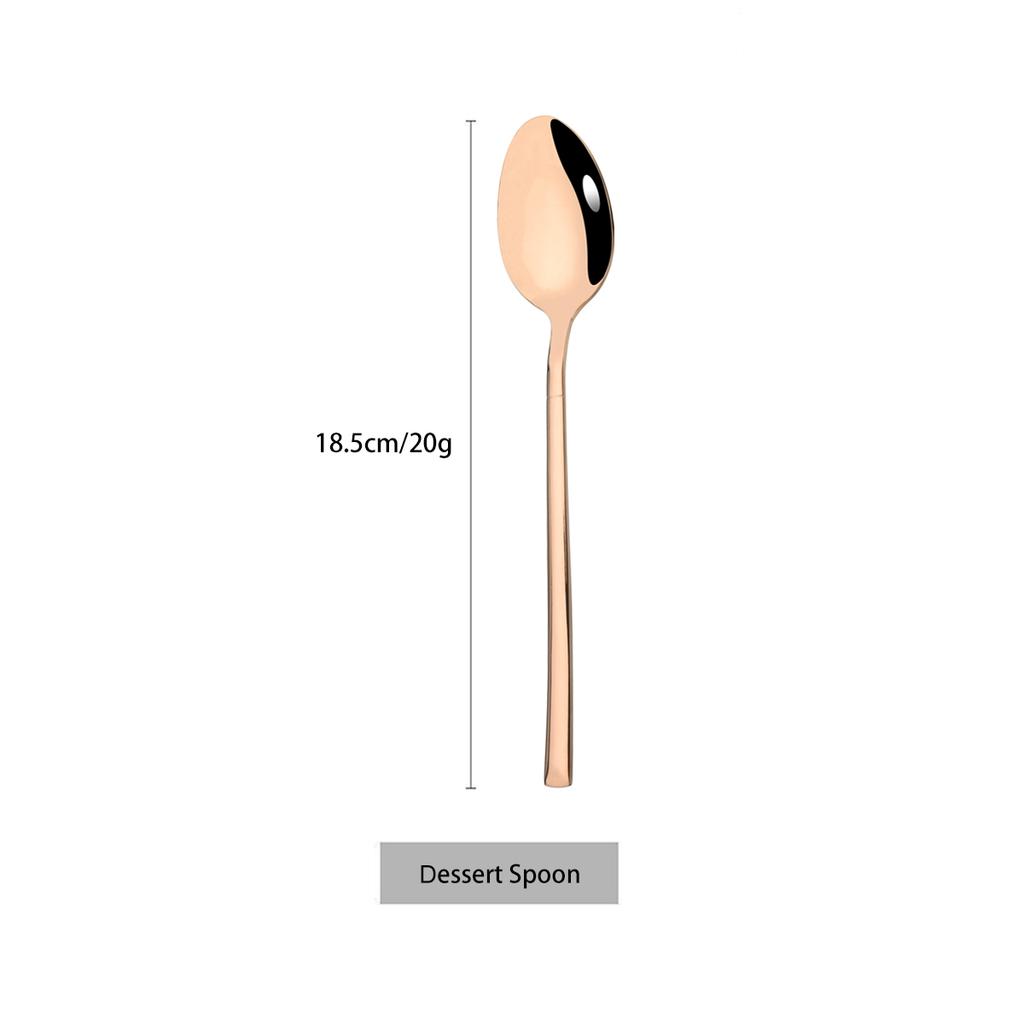Stainless Steel Cutlery Set Mirror Black Dinnerware Set Knife Dessert Fork Coffee Tea Spoon Tableware Western Kitchen Flatware