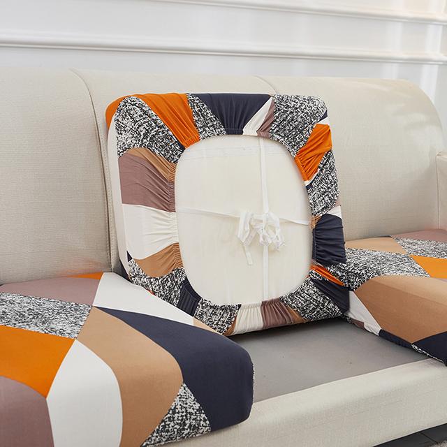 Printing Sofa Seat Cushion Cover For Furniture Elastic Protector Covers Pets Washable Removable Livingroom Sofas Cushion Case
