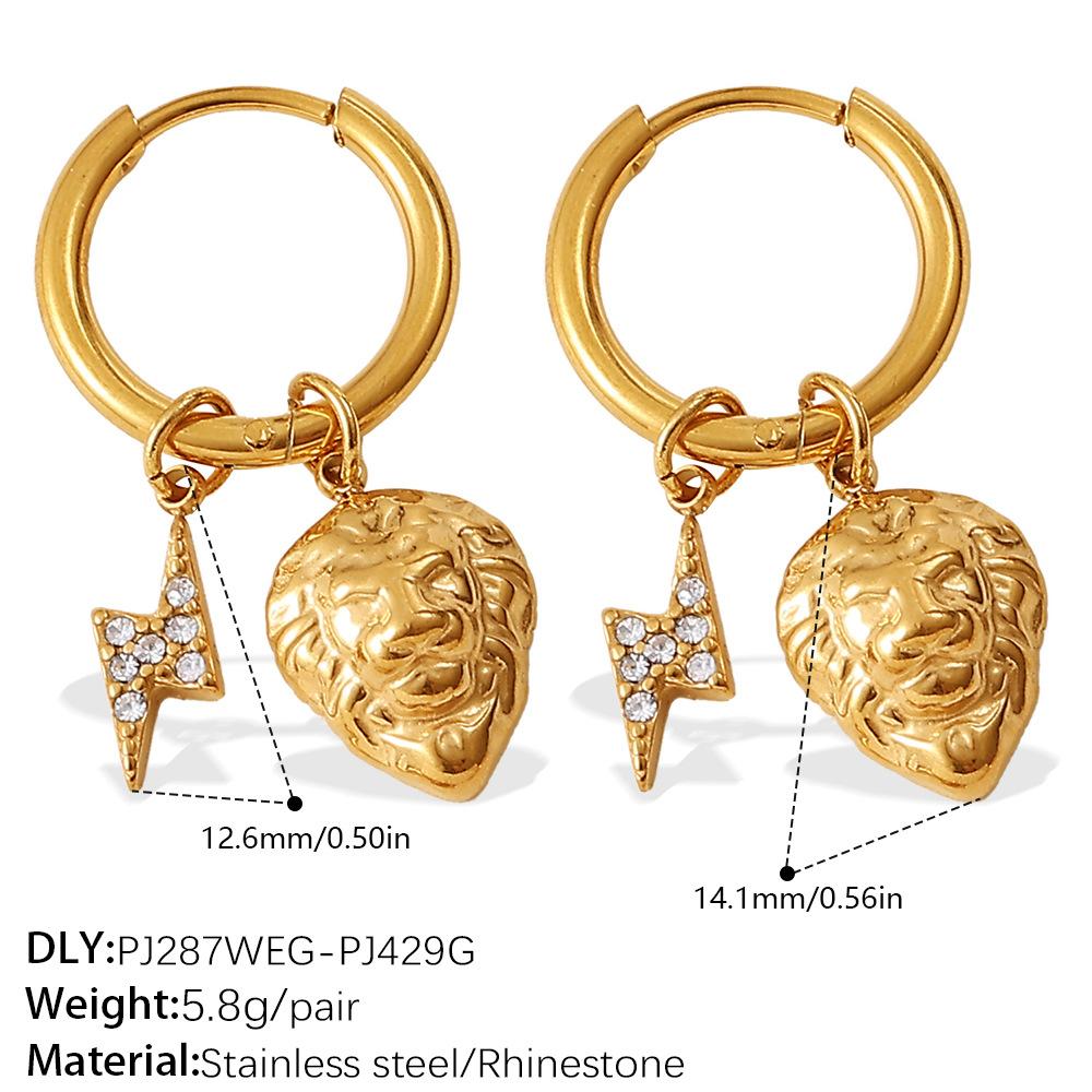 Sweet Wind Diy Cross Pearl Pendant Earrings Stainless Steel Gold Plated Diamond Jewelry