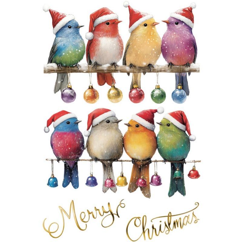 2025 Novoroční samolepky na okno Vánoční dekorace Santa Claus Sněhulák Samolepka na vánoční stromek Dekorace na skleněné okno Obtisk Vánoční dárek