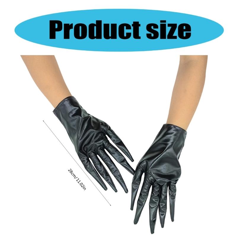 Halloween Costume Terrify Evil Claw Short Gloves for Adult Witch Gloves Masquerades Party Gloves Stage Props Accessories