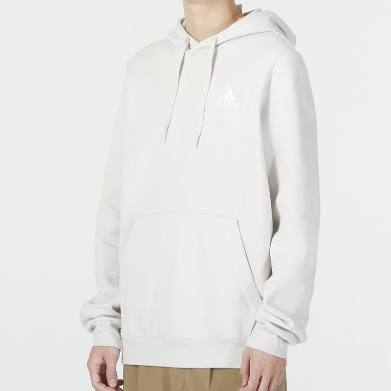 Adidas Feelcozy Mikina s monochromatickým logem Pánská mikina Bílá HL2277