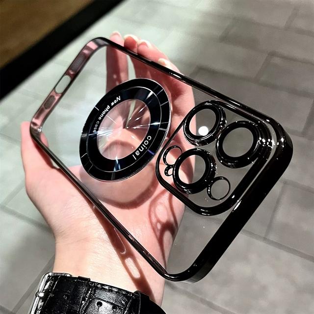 

Роскошный мягкий силиконовый чехол Magsafe для Iphone 14 13 12 11 Pro Max, магнитная защита объектива с беспроводной зарядкой, прозрачная крышка for iphone 14