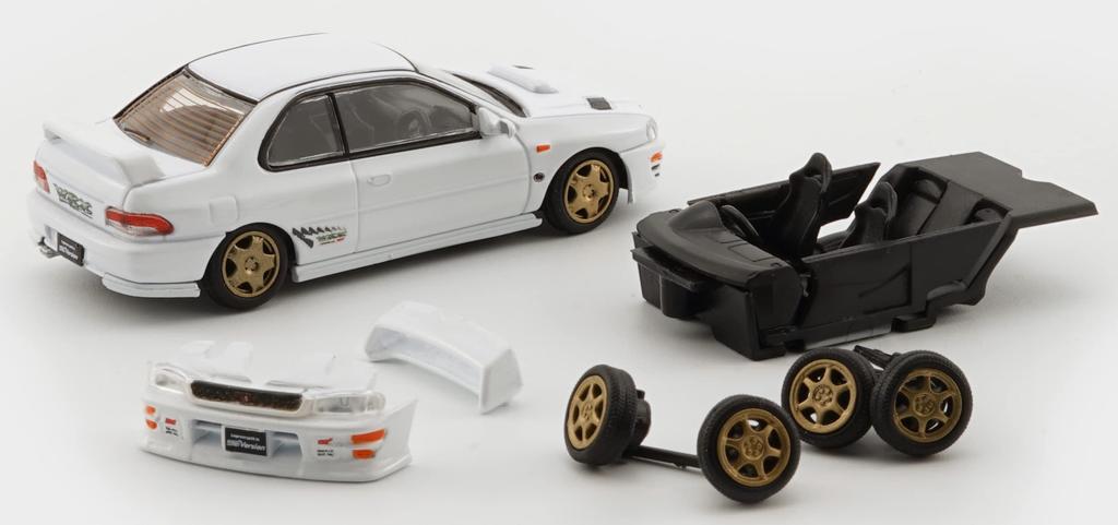 Scherer Designs BM CREATIONS Subaru Impreza WRX Type R 3 White LHD Finished Product 1/64 4-6