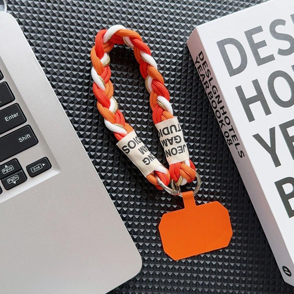

Colorful Mobile Phone Lanyard Short Hand Wrist Strap Creative Mobile Phone Chain Universal помаранчевий