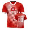 Camiseta de Fútbol Personalizada de Suiza Nombre Número Personalizado Uniforme de Entrenamiento de Equipo de Fútbol Camiseta de Fútbol para Niños Adultos