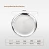 LYGIL Korean Stainless Steel Round Flat Serving Plate