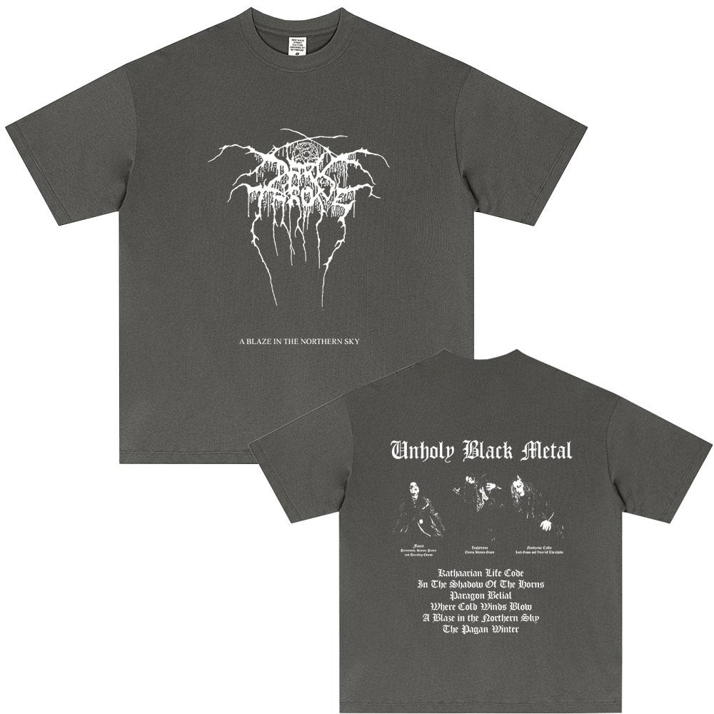 Mayhem A Blaze in The Northern Sky Graphic T-shirt Summer Men Women Clothing Death Black Metal Rock Tshirt Male Vintage T Shirts