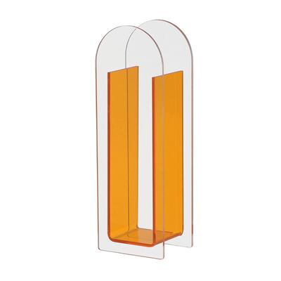 1pc Hydrokultur Exquisite Blumenvase Geometrische Form Acryl Vasen Blumenbehälter Transparent
