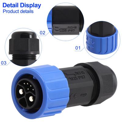 High Speed M23 2+1 Plus 5 Battery Connector for Quick Motorcycle Charging