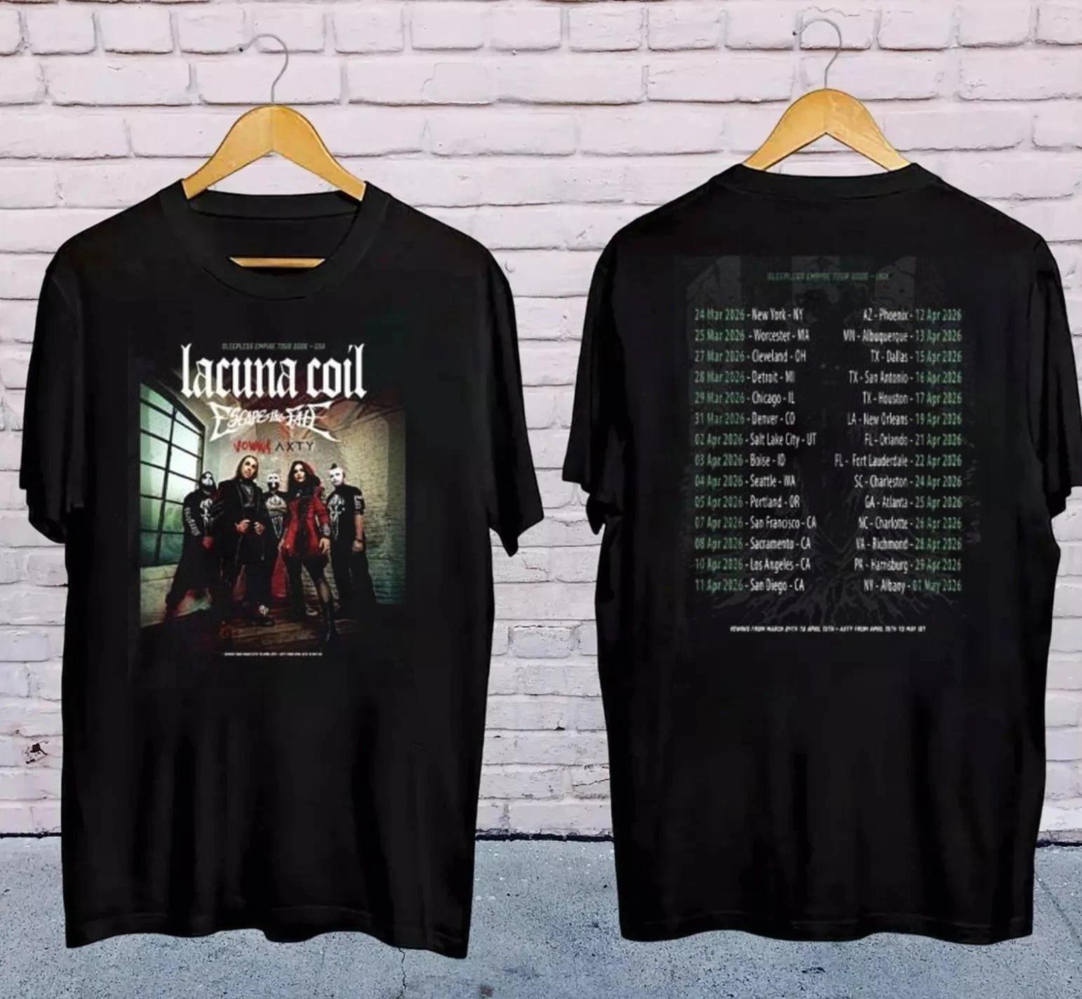 Lacuna Coil The Sleepless Empire Tour 2026 North America T-shirt XXL