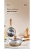 Japanese Yukihira Pot with Steamer - Small Stainless Steel Non-Stick Milk, Noodle, and Baby Food Pot with Wooden Handle for Home Use
