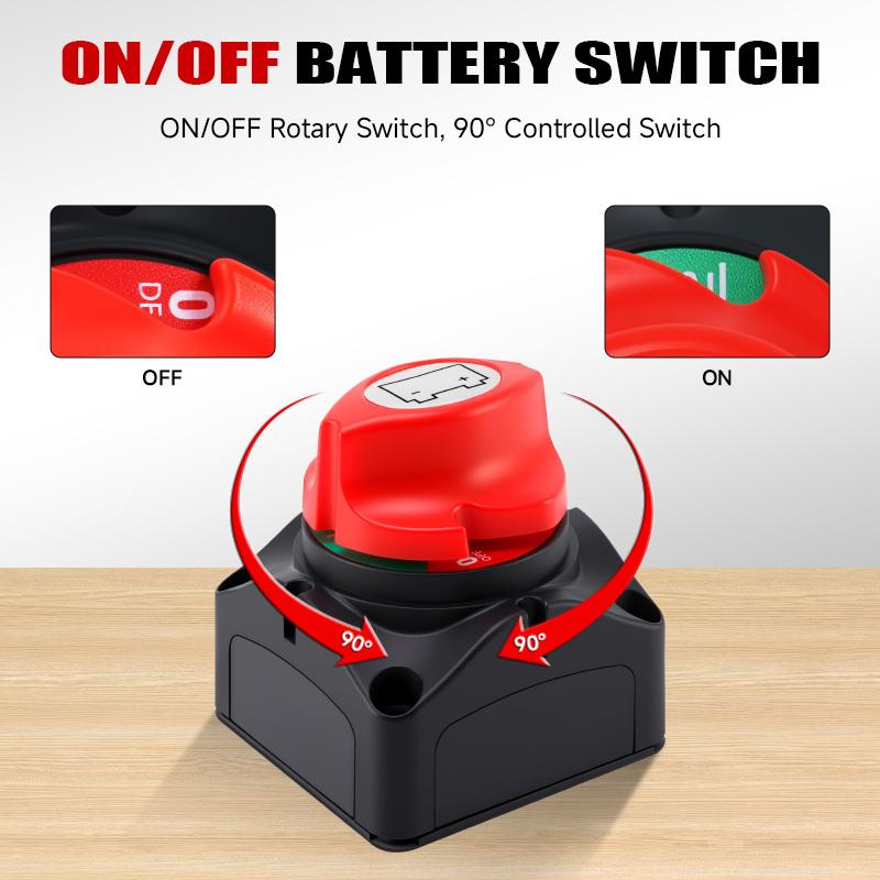 275A On Off Battery Disconnect Switch Master DC 12-48V Waterproof Battery Cut Off Switch for Car Vehicle RV Yacht and Boat