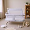 3 in 1 Baby Crib for Newborn Side Bed Guard Portable Foldable Baby Bed Bassinet Bedside Sleeper