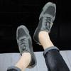 Herren-Freizeitschuhe aus Gummi mit weicher Sohle, großes atmungsaktives Mesh-Gewebe, Schweinsleder, Auto-Freizeitschuhe
