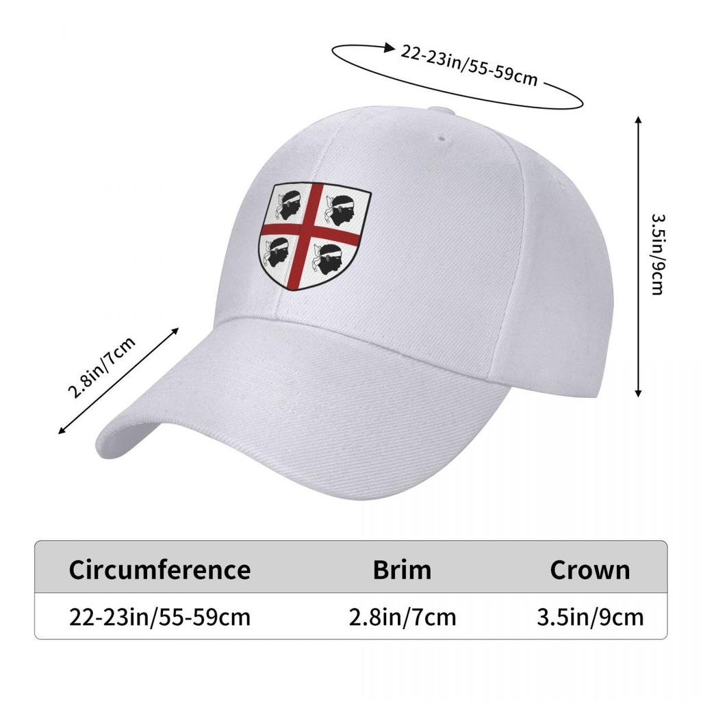 Classic Sardinia Flag Four Moors Baseball Cap Women Unisex Custom Adjustable Unisex Italy Sardegna Coat Of Arms Dad Hat Spring