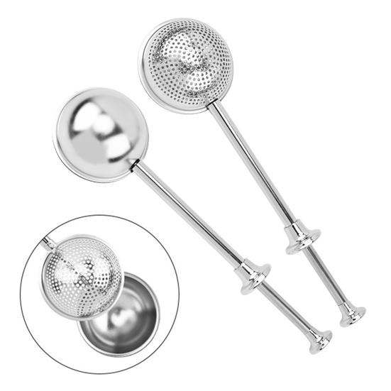 Yousheng 2Pcs Tea Strainer Infuser for Loose Leaf Tea Stainless Steel Tea Ball Reusable Fine Mesh Ball Interval Diffuser Strainer Baking Supplies