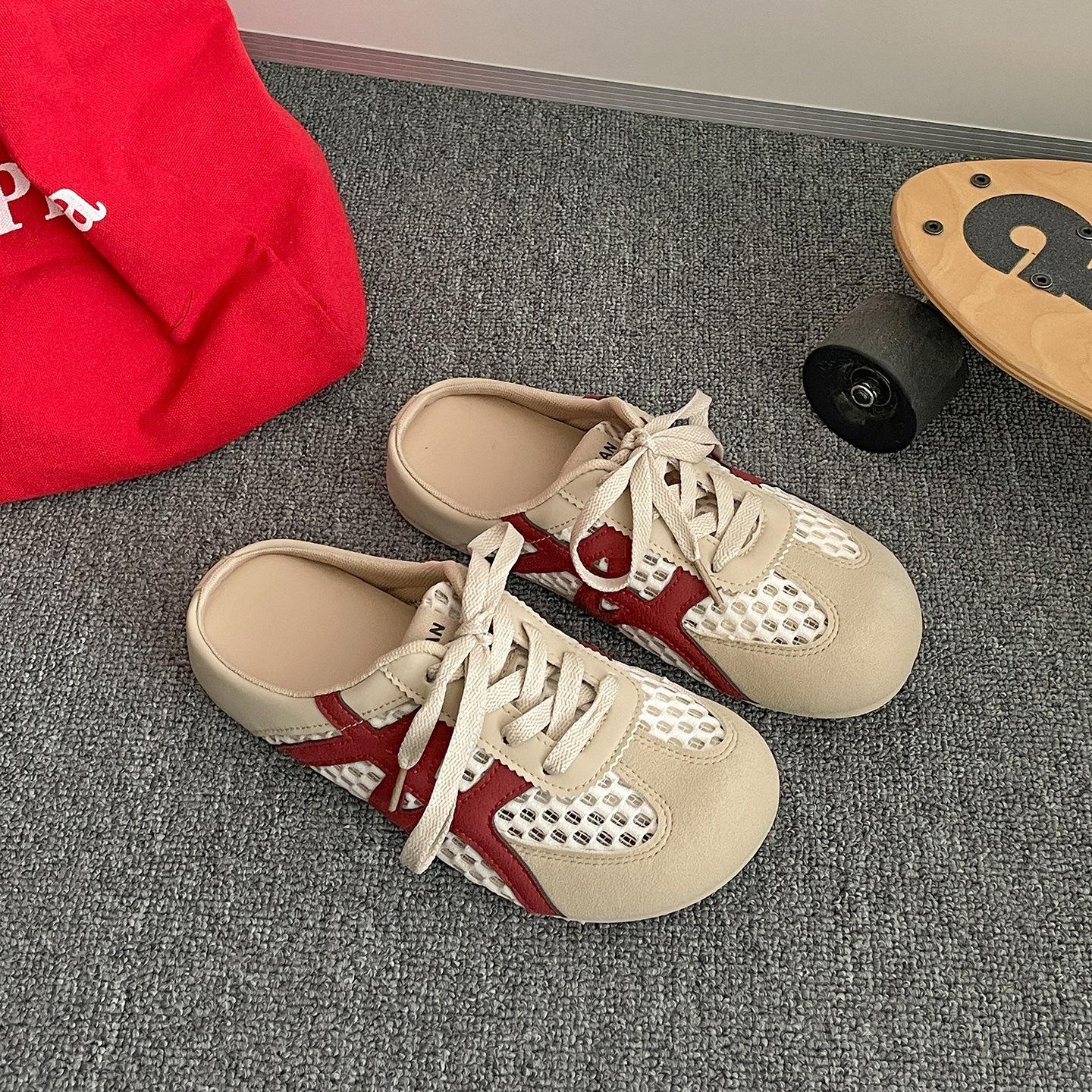 

Fashion American retro thick-bottomed bag head slippers women s summer wear 2025 new models with skirts, non-slip and cool slippers 40 хаки