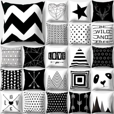 Cushion Pillow Decor Pillowcase Style Home Decor Black and White Geometric Bedroom Living Room Decor
