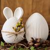 3D Streifen Kaninchen Silikon Kerzenform DIY Osterei Hase Aromatherapie Seifenformen Gips Harz Handwerk Herstellung Zubehör Heimdekoration