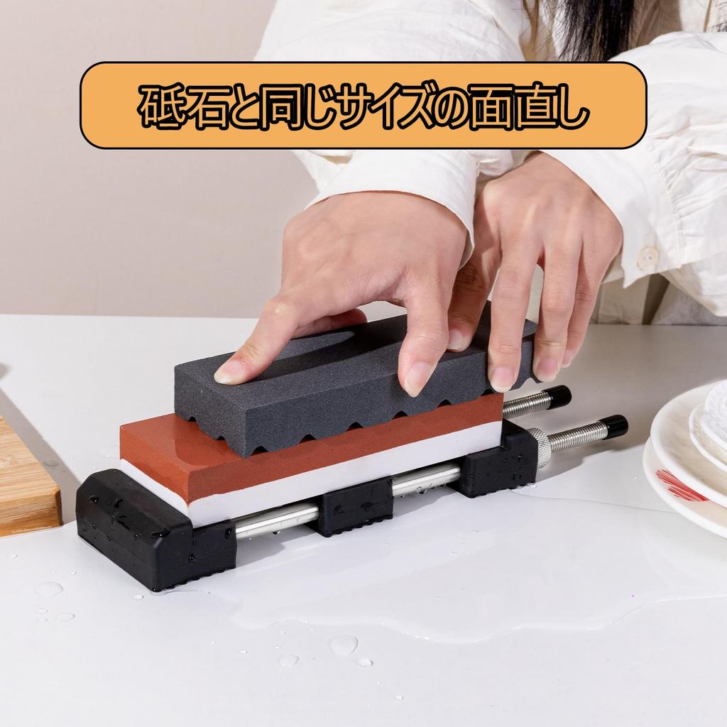 Akizora Whetstone Knife Sharpening Stone 400 1000 3000 10000 Whetstone Stainless Steel Universal Whetstone Fixed Holder Included Household Rough