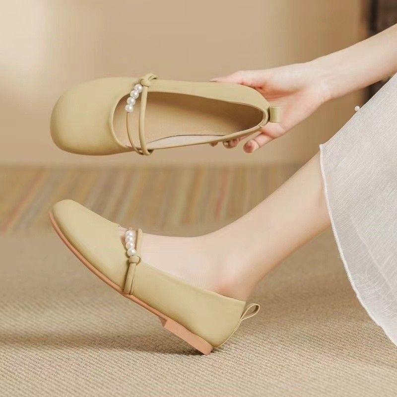 Small Leather Shoes Women's Spring and Summer Single Shoes, New Single Shoes, Comfortable and Gentle Flat Shoes for Work