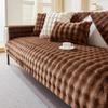 Internet Celebrity Sofa Cushion Autumn And Winter Thickened Plush Seat Cushion Non-Slip Sofa Cover  New Backrest Seat Cover