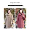 Mom's Mink Fleece Woolen Coat for Middle-Aged & Elderly Women - Autumn/Winter