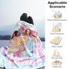 1pc Barbie Mermaid Fantasy Cartoon Blanket,Portable Throw for Travel & Camping, All Season Cozy Blanket,Ideal Gift