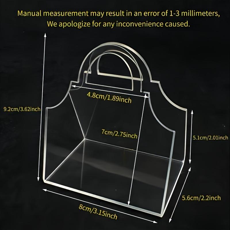 2/11 Stück Transparente Acryl Tragbare Geschenkbox Handtaschen-Stil Displayboxen Party Hochzeitsparty Süßigkeiten Dim Sum Souvenir Geschenkverpackung Box