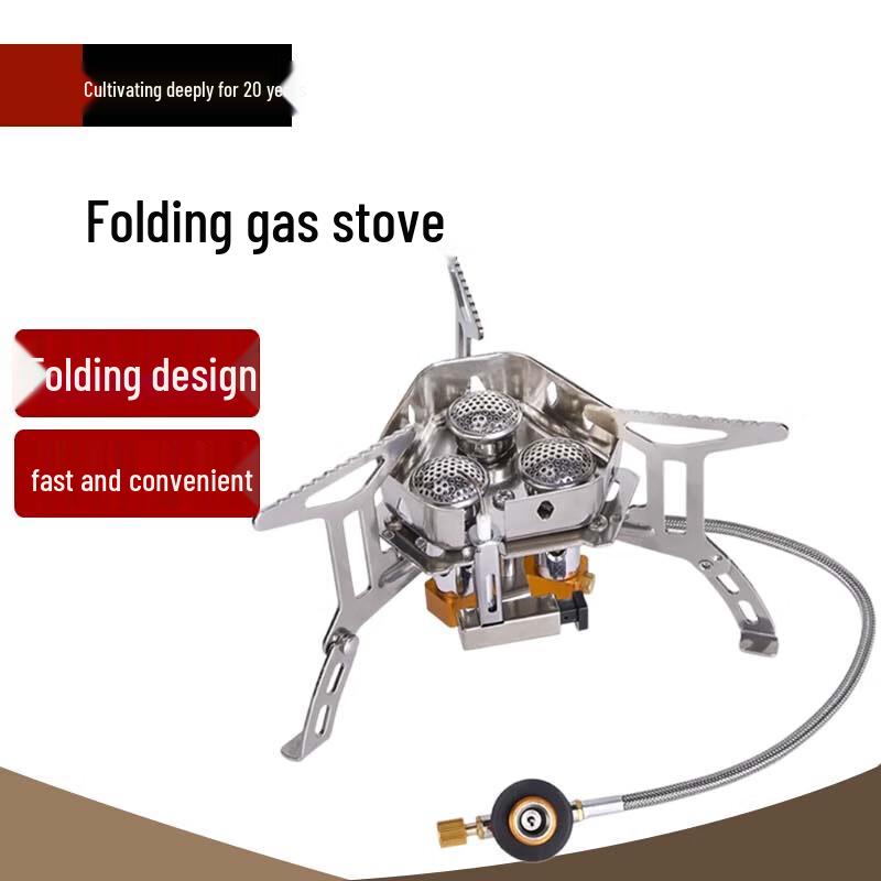 Beifu Outdoor Portable Windproof Cassette Stove Set with Stainless Steel Cookware