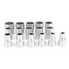 16pcs 12in DR. SAEMETRIC Spline Socket Set Mirror Nickel Finish 12?Corner Universal