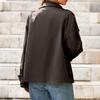 Women's Fashion Stand Collar Double-Breasted Waist-Defining Belted Short Trench Coat