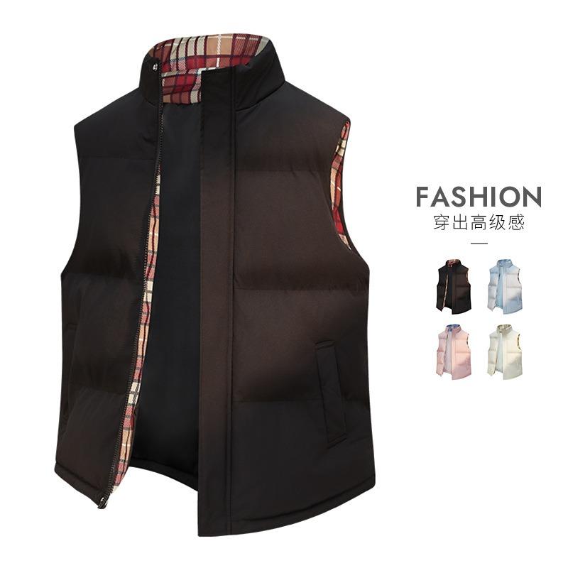 Vest Men's Autumn and Winter Stand-Up Collar Thickened Top Thermal Vest Outdoor Sports Sleeveless Vest