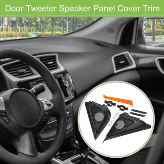 Pair Car A Pillar Door Tweeter Speaker Cover Trim for Honda Accord 18-22 Black