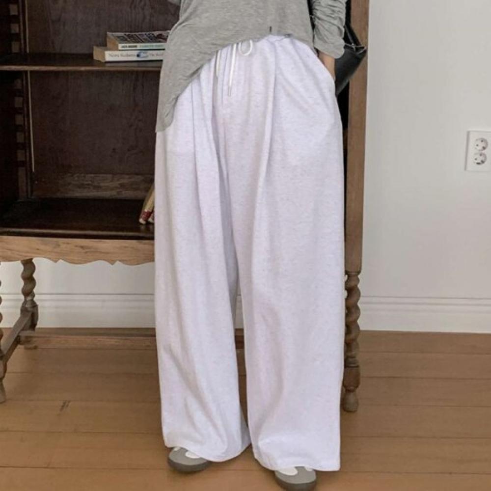 New Arrivals Open Run Balloon SweatPants Curved Big Size Banding Waist Pants