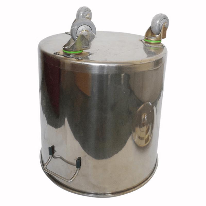 304 Stainless Steel Industrial Drum with Wheels