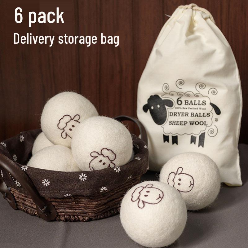 7cm Anti-static Wool Dryer Balls - Wrinkle & Static Reducer for Laundry