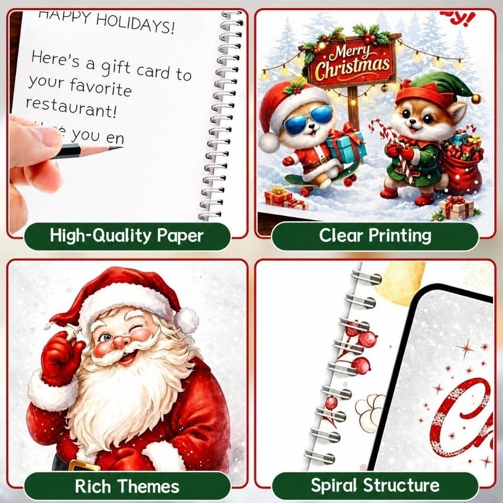 Holographic Christmas Gift Card Booklet Christmas Theme Christmas Gift Card Holder  Family Friends